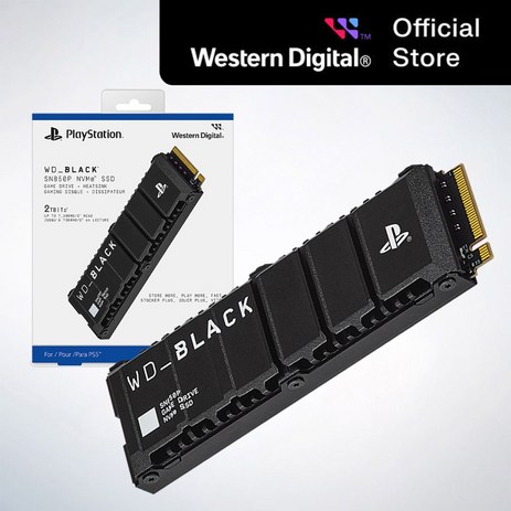 WD 공식인증정품 BLACK SN850P 히트씽크 NVMe SSD for PS5 Consoles 2TB 소니공식인증, SN850P/2테라-추천-상품