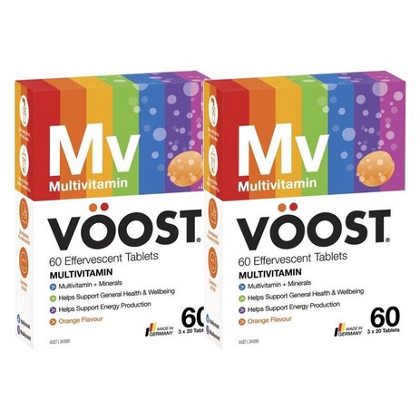 Voost Multivitamin 부스트 멀티비타민 60정 2팩, 2개-추천-상품