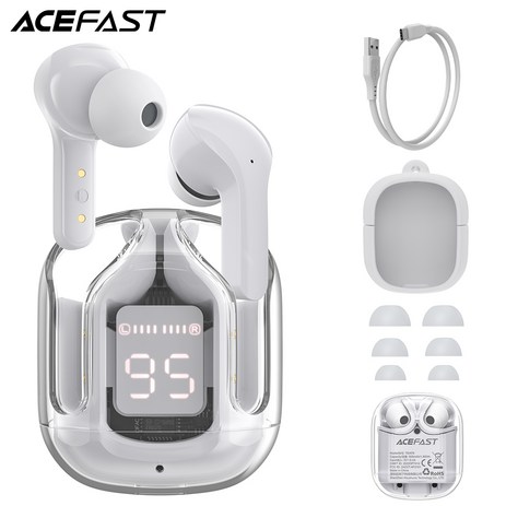 ACEFAST T6 블루투스 5.0 무선 이어버드 ENC 통화 소음 취소 스포츠 뮤직 이어폰, modern grey-추천-상품