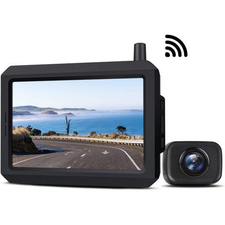 디지털 신호가 포함된 5인치 무선 백업 카메라 키트 5″ TFT-LCD 모니터가 방수 후방 카메라 세단 픽업 트럭 SUV 미니밴(BOSCAM K7)에 이상적임-추천-상품