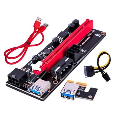 PCI-E 라이저 카드 PCI Express PCIE 1X ~ 16X Extender 어댑터 USB 3.0 케이블 보드 4 GPU 마이닝 광부 용 솔리드 커패시터, 01 CHINA-추천-상품