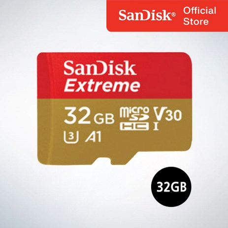 샌디스크코리아 공식인증정품 마이크로 SD카드 SDHC Extreme 익스트림 QXAF 32GB, 1개-추천-상품