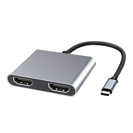 C타입 허브 HDMI 듀얼 모니터 젠더 분배기 컨버터 HDCP 넷플릭스 미러링 케이블 기능, C타입-HDMI듀얼모니터젠더, 1개, 혼합색상-추천-상품