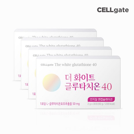 셀게이트 더 화이트 글루타치온40 30포, 60g, 4개-추천-상품