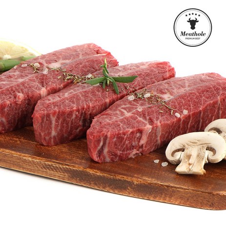 미트홀 부채살 스테이크 1kg (200g X 5팩) 개별소포장, 200g (부채살 스테이크용 2~3cm), 5개-추천-상품