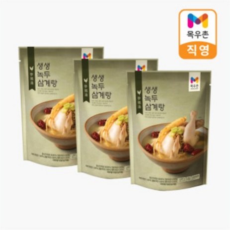 목우촌 생생 녹두삼계탕 1kg, 3개-추천-상품