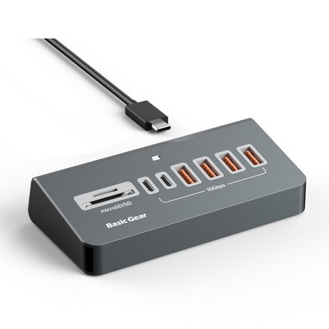 베이직기어 버티컬 8in1 C타입 10Gbps USB 멀티허브, 1개-추천-상품