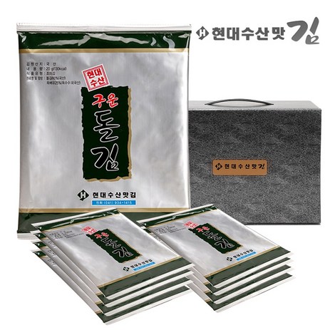 현대수산맛김 보령 대천김 돌김, 18개, 20g(1개)-추천-상품