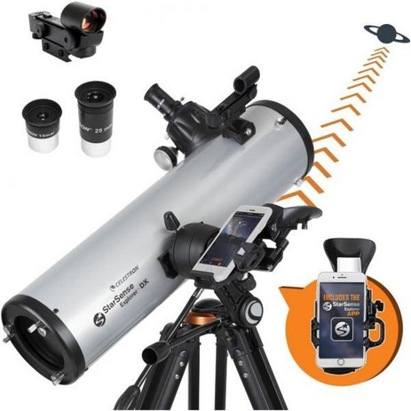 CELESTRON StarSense Explorer DX 130AZ 스마트폰 앱 지원 망원경 – 앱과 함께 작동하여 별 행성 등을 찾는 데 도움이 됨 130mm 뉴턴 반사경 i, Starsense Explorer DX 130 Refl-추천-상품