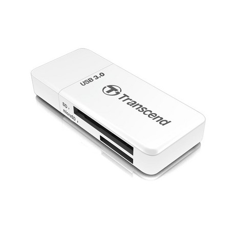 트랜센드 RDF5 USB3.0 메모리카드 리더기마이크로SD, 화이트, 1개-추천-상품