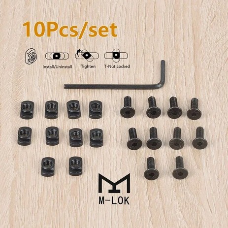 MS2 MS3 Mlok 키모드 슬링 스위브 마운트 어댑터 액세서리 AR15 M4 AK용, Screws (10 sets), 10개-추천-상품