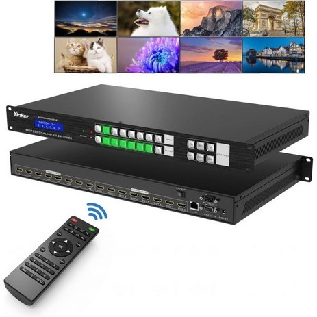 영상 스위쳐 비디오 스위처 장비 4K HDMI 매트릭스 스위치 4x4 4K@30Hz 스플리, 8 in 8 out with WEB-추천-상품