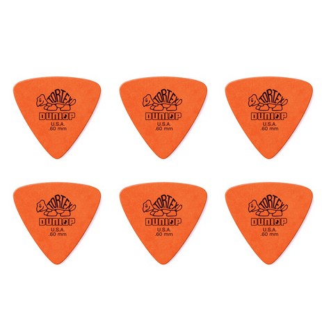 지엠뮤직_세트(6개) 던롭피크 431R.60 Tortex 0.60mm Triangle Dunlop Pick (No.141세트), 6개-추천-상품