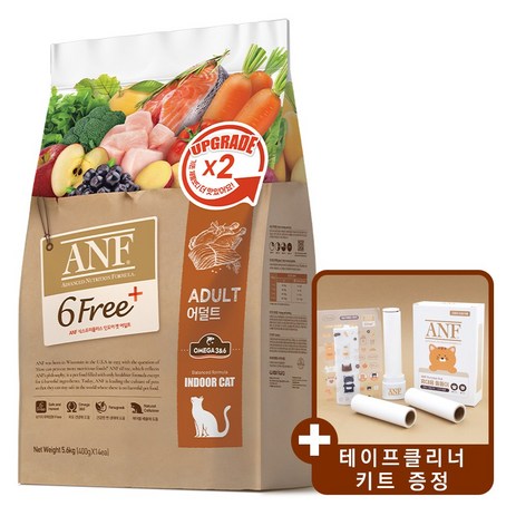 ANF 캣 식스프리플러스 어덜트 5.6kg + 휴대용 테이프 클리너 + 캔95g, 1세트, 닭-추천-상품