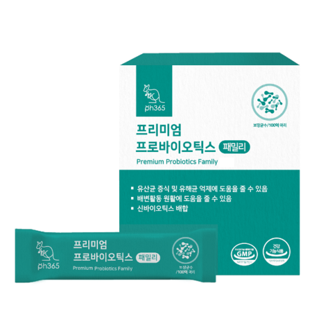 PH365 피에이치365 프리미엄 프로바이오틱스 패밀리 유산균 가족 100억, 2.5g, 1개-추천-상품