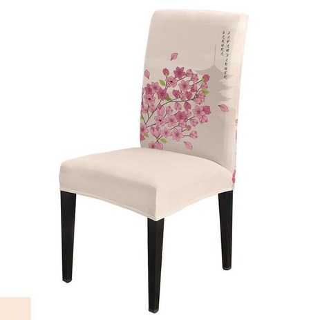 사무용의자 벚꽃 꽃 의자 커버 식당 스트레치 시트 장식 책상 케이스, WHH02518, 6pcs Chair Cover-추천-상품