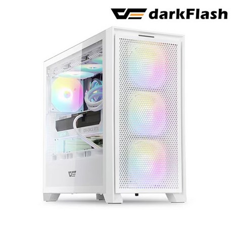 다크플래쉬 darkFlash DRX90 MESH RGB 강화유리 (화이트)-추천-상품