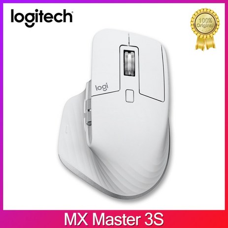 Logitech-MX Master 3S 3 마우스 Anywhere 2S 무선 블루투스 오피스 2.4G 수신기 포함 Mx 마스터 2s 업그레이드, MX master 3S White, 한개옵션2-추천-상품