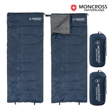 몽크로스 컴팩트 베른 캠핑 침낭 + 압축가방 세트, 2세트, 네이비-추천-상품