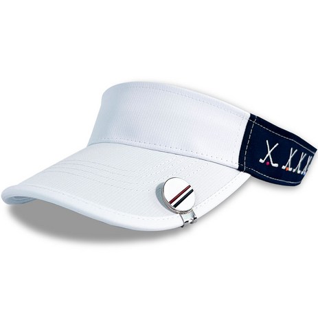 크로드 골프 모자 볼마커세트 남녀공용, 화이트+네이비, 1개-추천-상품