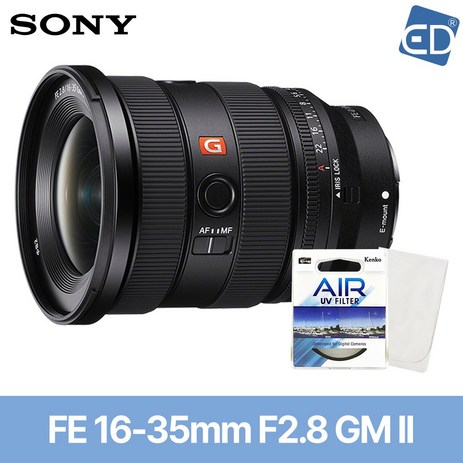 [소니정품]렌즈 FE 16-35mm F2.8 GM II (후드+파우치포함)+켄코필터+포켓융/SEL1635GM2/ED, 소니정품 알파 FE 16-35mm F2.8 GM II-추천-상품