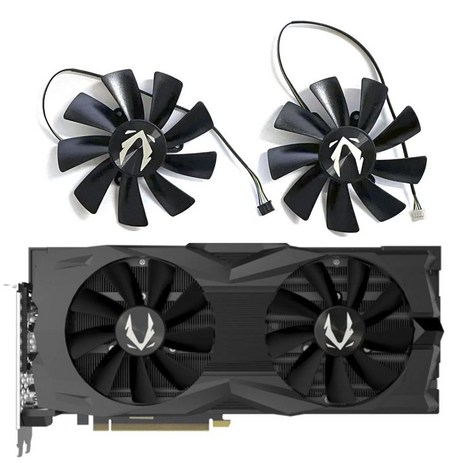 RTX2080TI 4 핀 100mm RTX 2080 RTX 2080 Ti SUPER AMP ZOTAC GeForce 그래픽카드 쿨러 팬 쿨링팬, 블랙 핀-추천-상품