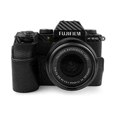 일본직발송 2. KINOKOO FUJIFILM 디지털 카메라 XS10 케이스 XS10 바디 케이스 XS10 카메라 케이스 가죽(, One Size, 블랙, 1개-추천-상품