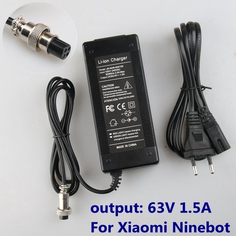 전동킥보드충전기 ninebot ninebot mini prosmart 스쿠터 ninebot 스케이트보드 액세서리용 출력 63v 1.5a 충전기 배터리 공급, 우리를, 02 EU-추천-상품