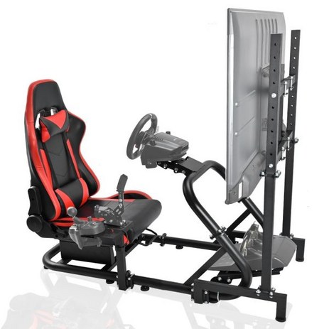 빨간색 시트와 로지텍스러스트 마스터파나텍 G29G920G923T248T300 조정 가능한 게임용 스티어링 휠 스탠드 페달 핸드브레이크 미포함, 1개-추천-상품