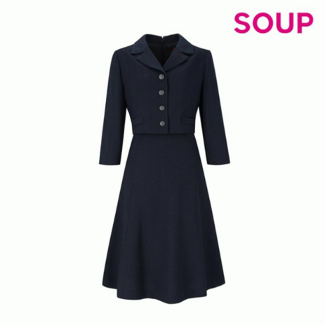 [엔터식스]SOUP 칼라넥 투피스형 트위드 원피스SZ3OPM8-추천-상품