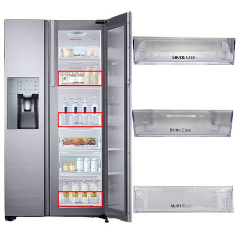 삼성 지펠 쇼케이스 양문형 냉장고 병꽂이 바구니 바스켓 케이스 RH83H80007S RH83H80007SB RH83H8010SA - 추천, 드링크 케이스 - AJ-추천-상품