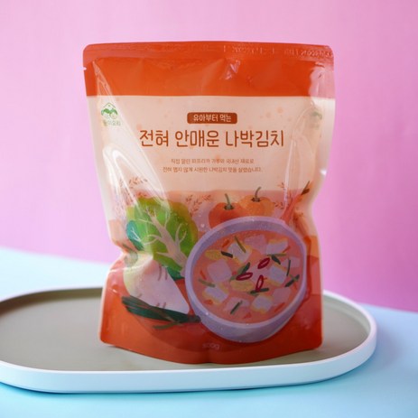 국산 전혀 안매운 나박김치 어린이 유아 당일제조 저염 김치, 800g, 1개-추천-상품