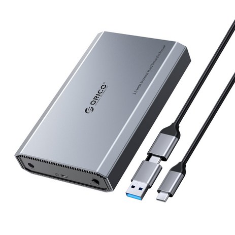 오리코 알루미늄 합금 3.5형 HDD 외장하드케이스 DD35, USB-C, 1개-추천-상품