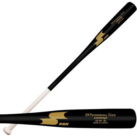 SSK Z9 Professional Edge Comp 코치 Wood Fungo Bat 33 35 37 - Baseball Softball – 22 색상 60일 내추럴 마룬 화이트, Natural/Yellow/Black, 37