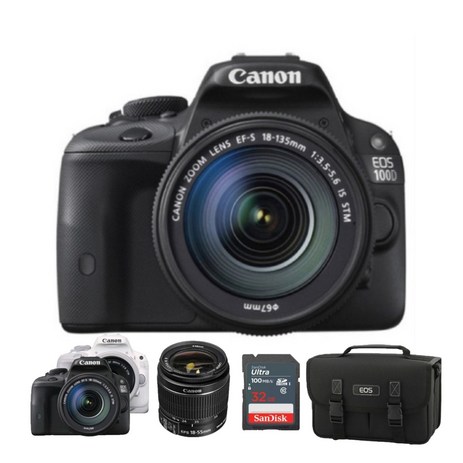 캐논정품 EOS100D(바디구성품)+EF-S18-55mm(렌즈킷 포함)+고배속메모리카드+EOS여행용카메라가방, 블랙-추천-상품