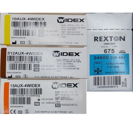 WIDEX밧데리 와이덱스 배터리, 와이덱스배터리OR렉스톤배터리, 렉스톤배터리675(파란색), 1개-추천-상품