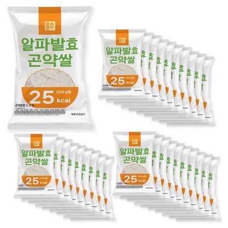 빼빼곤약 알파발효곤약쌀 200g x 30팩 (100g당 12.5kcal), 30개-추천-상품