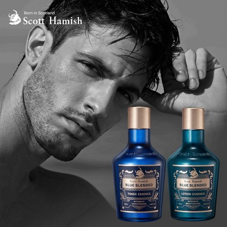 스콧해미쉬-블루-블렌디드-토너에센스180ml+로션에센스180ml-2종기획-남자-올인원에센스-1세트-추천-상품