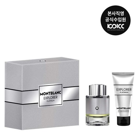 [코익퍼퓸] 몽블랑 익스플로러 플래티넘 EDP 60ml + 샤워젤100ml 선물세트, 1개-추천-상품