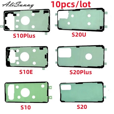 후면 하우징 커버 스티커 접착 테이프 삼성 호환 호환에 적합한 갤럭시 S10 S20 S21 S22 플러스 울트라 노트 10 S20U S10E 배터리 문짝 개, 없음, 15)10x S21Fe-추천-상품