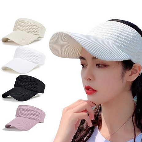 한타오 여성 예쁜 자외선 차단제 썬캡 모자 4종 세트-추천-상품