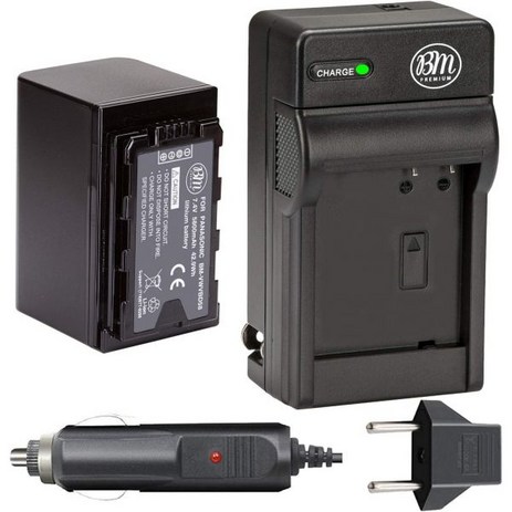 BM Premium VWVBD58 Battery and Charger for Panasonic AGVBR59 BGH1 HCX1 HCX1500 HCX2000 AGCX10-추천-상품