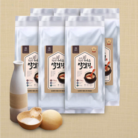 수제 막걸리 만들기 키트 세트 (15병분량) 현미 쌀 담금 전통주 diy 선물, 250g, 6개-추천-상품