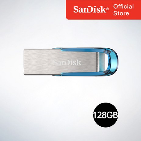 샌디스크코리아 공식인증정품 USB 메모리 Ultra Flair 울트라 플레어 USB 3.0 CZ73 128GB 트로피칼 블루, 트로피칼블루-추천-상품