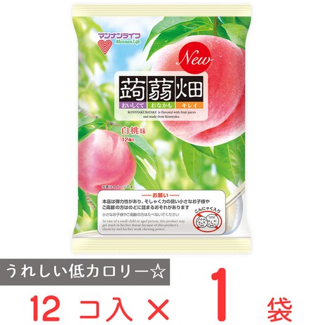 만난라이프 일본 컵형 곤약젤리 복숭아맛 한봉지, 12개, 25g-추천-상품