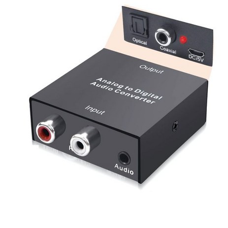 SOUTHSKY 오디오 변환기 스테레오 아날로그-디지털 변환기 어댑터 3.5mm Aux 잭 R/L 2 RCA Cinch-SPDIF Toslink 광학 동축-추천-상품