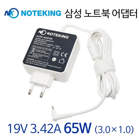 삼성 AD-6519AKR W16-065N4D 호환 노트북 충전기 어댑터 19V 3.42A 65W 외경 3.0mm, AD-NK6519-추천-상품