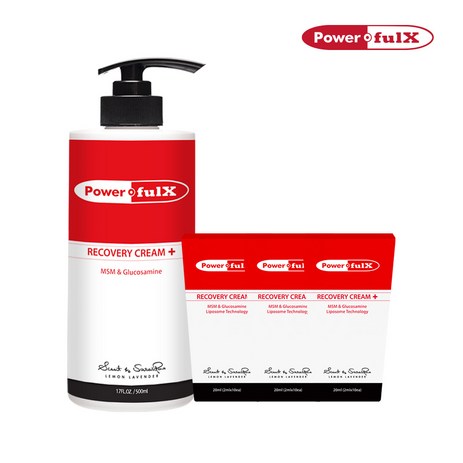 [파워풀엑스]-리커버리크림-플러스-파워풀크림-500ml+60ml(20ml(2ml*10ea)x3개)-3개-추천-상품