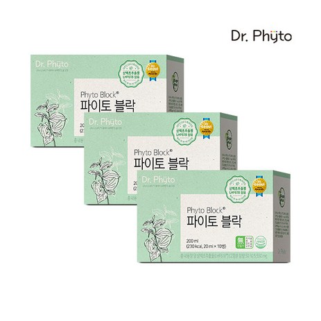 [닥터파이토] [3박스]삼백초추출물 파이토블락 (1박스: 20ml X 10병), 200ml, 30개-추천-상품