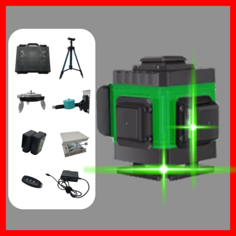 글로벌코 4D 8 12 16라인 레이저 레벨기 가성비 소형 경량, 8라인 + 패키지, 1개-추천-상품
